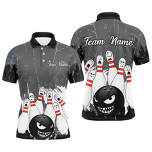 Load image into Gallery viewer, Grey Bowling Jersey Men And Women Custom Funny Bowling Shirts Unisex Polo Bowling Team Shirt CP15