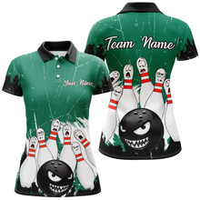 Load image into Gallery viewer, Green Bowling Jersey Men And Women Custom Funny Bowling Shirts Unisex Polo Bowling Team Shirt CP15