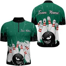 Load image into Gallery viewer, Green Bowling Jersey Men And Women Custom Funny Bowling Shirts Unisex Polo Bowling Team Shirt CP15
