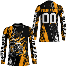 Load image into Gallery viewer, Adult&amp;Kid Orange Dirt Bike Jersey Motocross Jersey Upf30+ Custom Mens Women Off-Road Jersey| CTP05