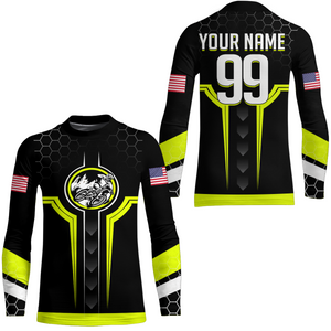 Adult&Kid Yellow Custom Dirt Bike Jersey Motocross Jersey Upf30+ Motocross Shirt| CTP78