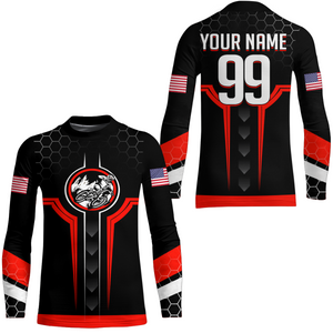 Adult&Kid Red Custom Dirt Bike Jersey Motocross Jersey Upf30+ Motocross Shirt| CTP78