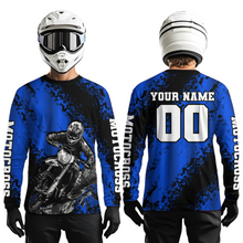 Load image into Gallery viewer, Custom Blue MX Off Road Racing Shirts Kid Men Women Youth Motocross Shirts UPF30+ DNT36