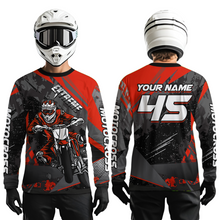 Load image into Gallery viewer, Red Youth Motocross Shirts Custom MX Racing Extreme Shirts Kid Men Women UPF30+ DNT34