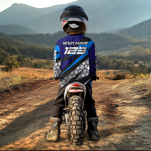Blue Motocross Jersey Custom Dirt Bike Racing Shirt Men Kid Woman Off-road Jersey XM344