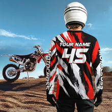 Load image into Gallery viewer, Personalized Red Motocross Racing Jersey Men Women Kid Upf30+ Dirt Bike Jersey Shirt Racing Jersey DNT03