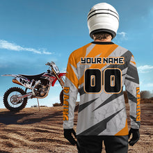 Load image into Gallery viewer, Custom Motocross Jersey Orange Dirt Bike Jersey for Men Kid Women Long Sleeves Upf30+ XM352