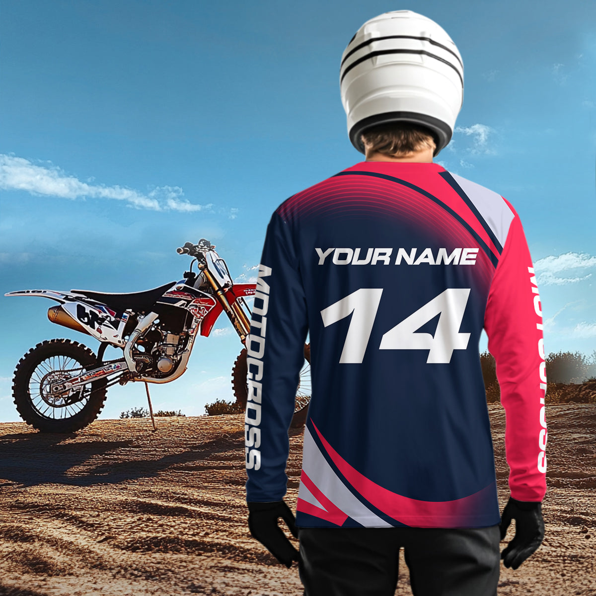 Pink Eagle Motocross Jersey Dirt Bike Shirt Men Kid Women Motorcycle Riding Shirt XM367