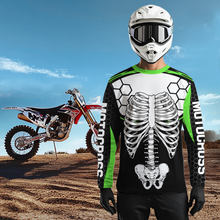 Load image into Gallery viewer, Green Bone Motocross Racing Jersey UPF30+ MX Racing Dirt Bike Jersey Kid Men Women DNT01