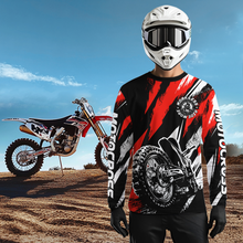 Load image into Gallery viewer, Personalized Red Motocross Racing Jersey Men Women Kid Upf30+ Dirt Bike Jersey Shirt Racing Jersey DNT03