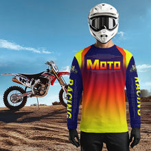 Load image into Gallery viewer, Yellow Orange Motocross Racing Jersey UPF30+ MX Racing Dirt Bike Jersey Kid Men Women DNT04