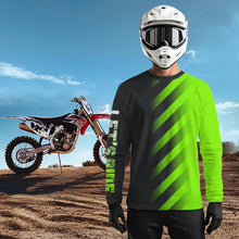 Load image into Gallery viewer, Custom Green Motocross Jersey Dirt Bike Off-road Jersey for Men Kid Women Boys Girls XM358