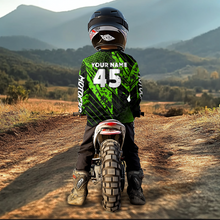 Load image into Gallery viewer, Green Motocross Racing Jersey UPF30+ MX Racing Dirt Bike Jersey Kid Men Women DNT06