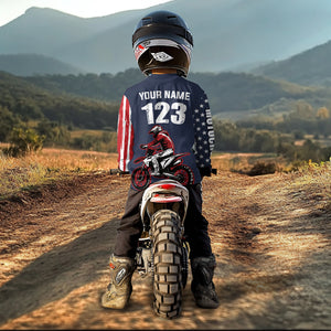 American Flag Motocross Jersey Custom for Kid Men Women Patriotic Dirt Bike Shirt XM333
