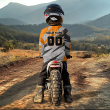 Load image into Gallery viewer, Custom Motocross Jersey Orange Dirt Bike Jersey for Men Kid Women Long Sleeves Upf30+ XM352