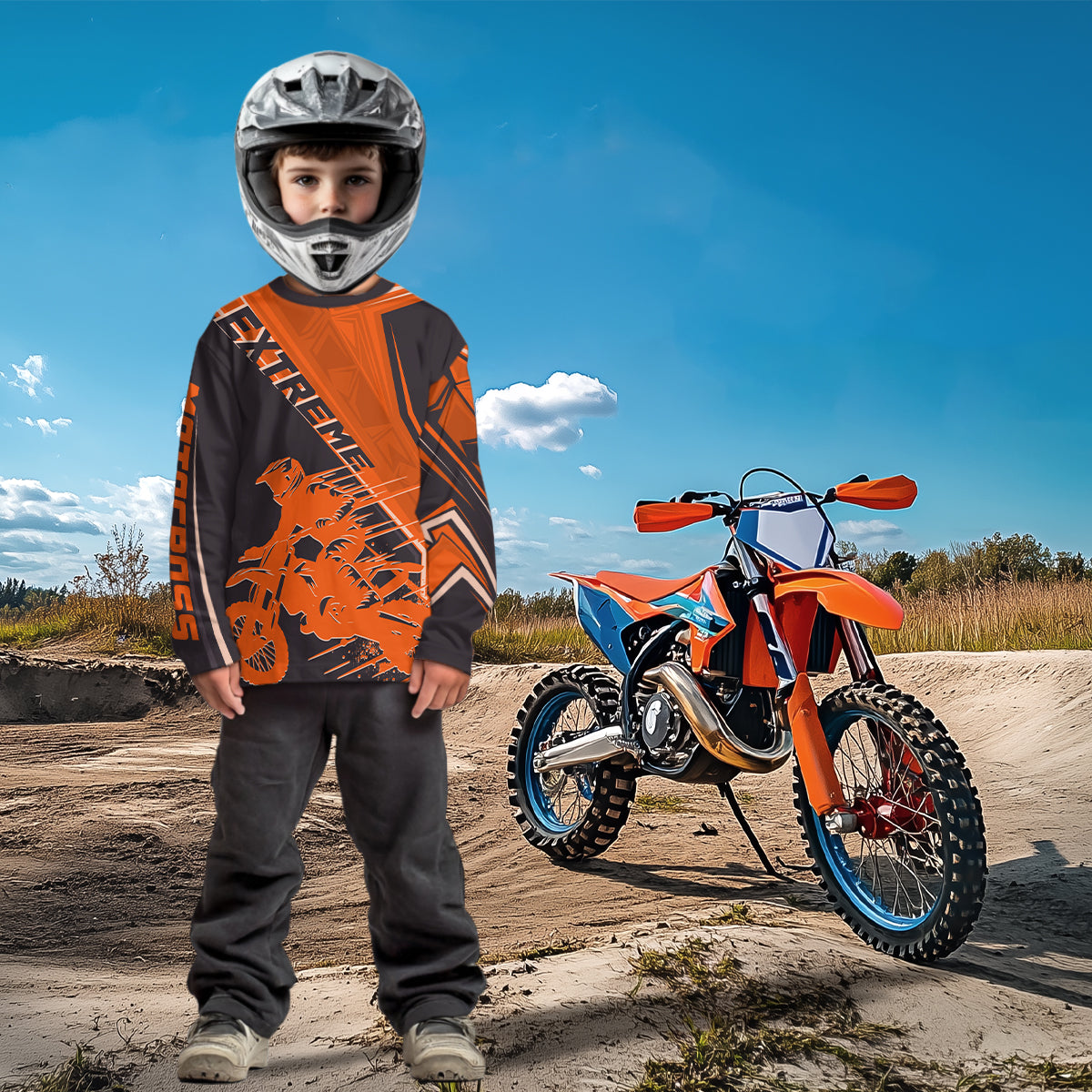 Adult & Kid Custom Extreme Motocross Jersey Dirt Bike Shirt Motorcycle Jersey Team Shirt MX Jersey| CTP107