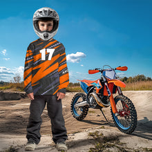 Load image into Gallery viewer, Orange Motocross Racing Jersey Dirt Bike Off-road Riding Jersey for Men Kid Women XM361