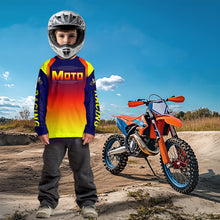 Load image into Gallery viewer, Yellow Orange Motocross Racing Jersey UPF30+ MX Racing Dirt Bike Jersey Kid Men Women DNT04
