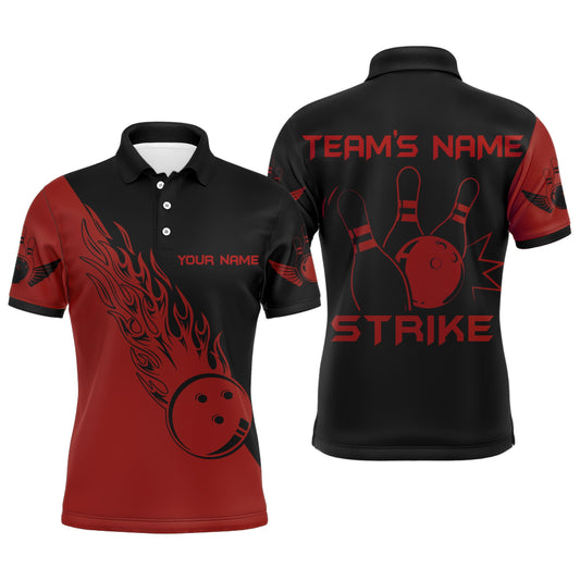 Strike Bowling Polo Shirt For Men Custom Bowling Jersey Bowing Team Shirts BDT192