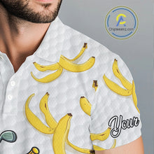 Load image into Gallery viewer, Funny Banana Pattern Golf Men's Polo Shirt, Team Golf Clothes, Golf Gifts NBT610