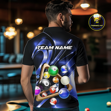 Load image into Gallery viewer, Custom Ball Pool Shirts Blue Billiard Shirt for Men Billiard Team Jersey Billiard League NNT180