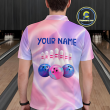 Load image into Gallery viewer, Custom Pink Bowling Shirts for Men Women Team Bowling Polo &amp; Quarter Zip Shirts MBL114