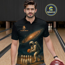 Load image into Gallery viewer, Astronaut Bowling Shirts for Men Women Team Custom Bowling Polo and Quarter Zip MBL152