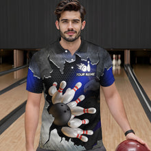 Load image into Gallery viewer, Custom Eagle Blue Bowling Shirt for Men Women Team Eagle Bowling Jersey Shirts MBL77