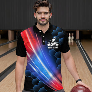 Bowling Polo Shirt Men Custom Bowling Shirt For Team Personalized Black Bowling Jerseys BDT09