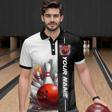 Load image into Gallery viewer, Custom Bowling Jersey for Men Bowling Gifts for Men Bowling Team Shirts with Name Polo &amp; 1/4 Zip HNT25