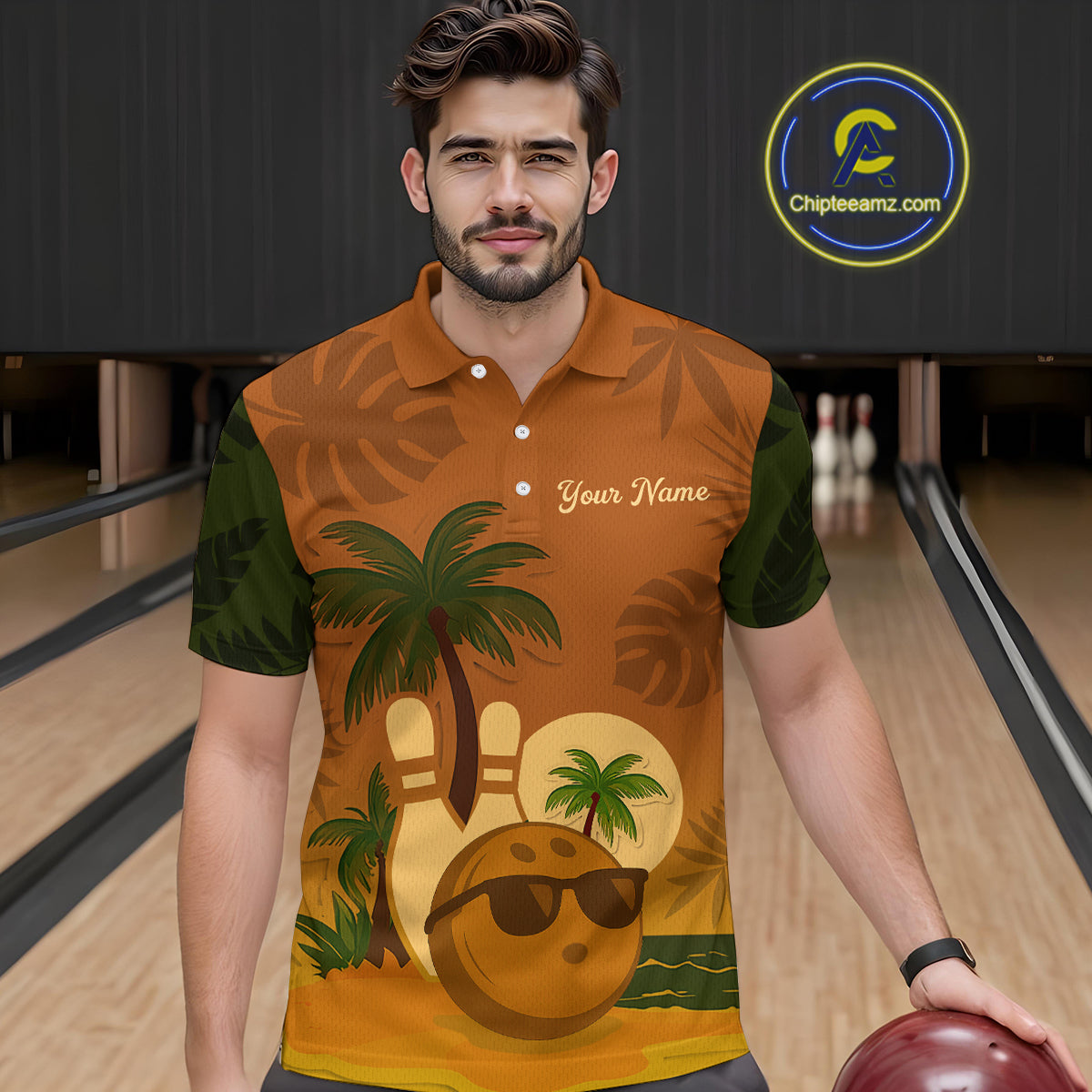Summer Bowling Shirt for Men and Women Bowling Team League Polo Gift for Bowlers QZT698