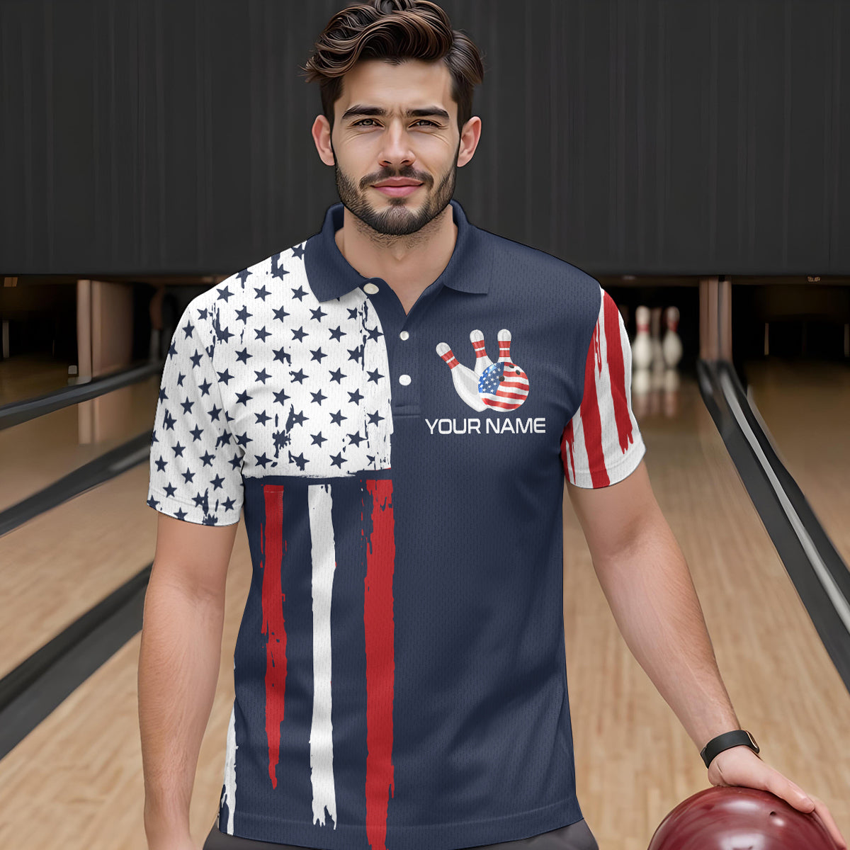 Custom American Bowling Shirt Bowling Jersey for Men Women Team Polo&1/4 Zip MBL59