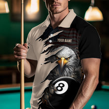 Load image into Gallery viewer, Personalized Funny American Flag Eagle Billiard Jersey for Men Billiard Shirt Billiard Gifts Polo &amp; 1/4 Zip NNT14