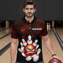 Load image into Gallery viewer, Angry Pin Red Bowling Shirts Custom Bowling Jersey for Men Women and Team MBL69