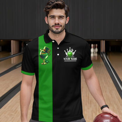 Green Bowling Shirt Custom St Patrick Day for Men Women Polo Bowling Jersey QZT622