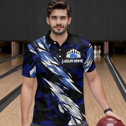 Custom Bowling League Shirts For Men with Name Bowling Team Jerseys Polo & Quarter- Zip HNT37
