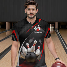 Load image into Gallery viewer, Red Bowling Shirts for Men Women Team Custom Bowling Polo &amp; Quarter Zip Shirt MBL71