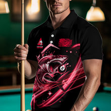 Load image into Gallery viewer, Red 8 Ball Pool Billiard Shark Polo &amp; Quarter Zip For Men Custom Team League Billiard Jersey TDM3731