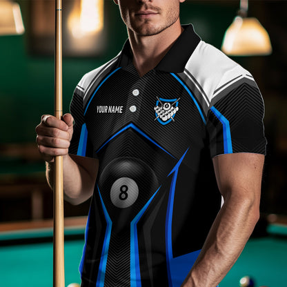 Billiard Jersey 8 Ball Pool Men Custom Billiard Shirt for Men Billiard Team Jersey Polo & 1/4 Zip NNT33