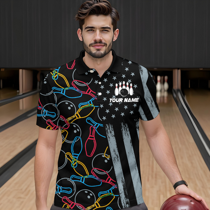 Customize Bowling Shirts for Men Women and Team Bowling Polo & 1/4 Zip Shirt MBL52