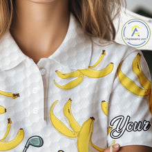 Load image into Gallery viewer, Funny Banana Pattern Golf Women's Polo Shirt, Team Golf Clothes, Golf Gifts NBT610