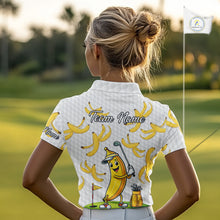 Load image into Gallery viewer, Funny Banana Pattern Golf Women's Polo Shirt, Team Golf Clothes, Golf Gifts NBT610