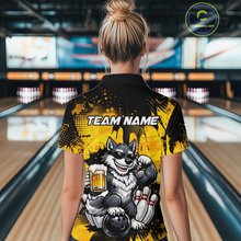 Load image into Gallery viewer, Custom Beer Wolf Bowling Jersey for Women Bowling Team Shirts Bowling Polo &amp; 1/4 Zip HNT264