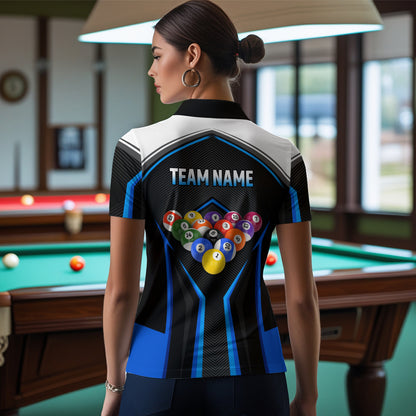 Billiard Jersey 8 Ball Pool Women Custom Billiard Shirt for Women Billiard Team Jersey Polo & 1/4 Zip NNT33