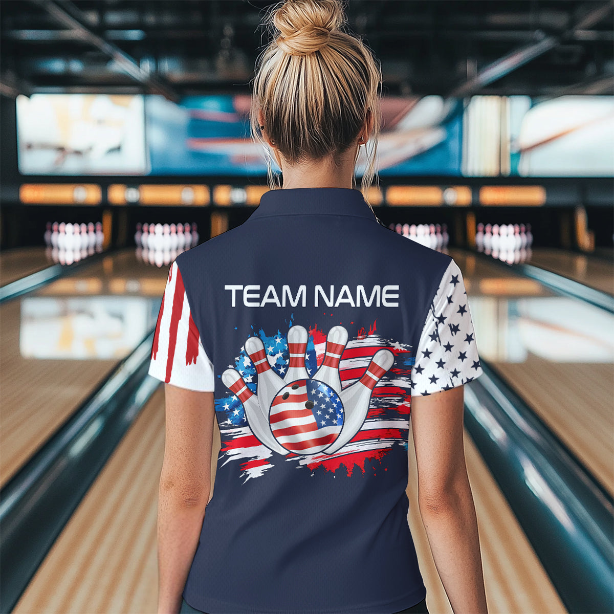 Custom American Bowling Shirt Bowling Jersey for Men Women Team Polo&1/4 Zip MBL59
