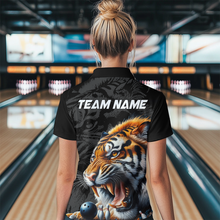 Load image into Gallery viewer, Custom Tiger Bowling Shirt Tiger Bowling Team League Unisex Quarter-Zip Bowling Outfit QZT638