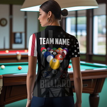 Load image into Gallery viewer, US Flag Billiard Shirt Billiard Jersey for Men Billiard Gifts for Women Team Polo &amp; 1/4 Zip NNT21