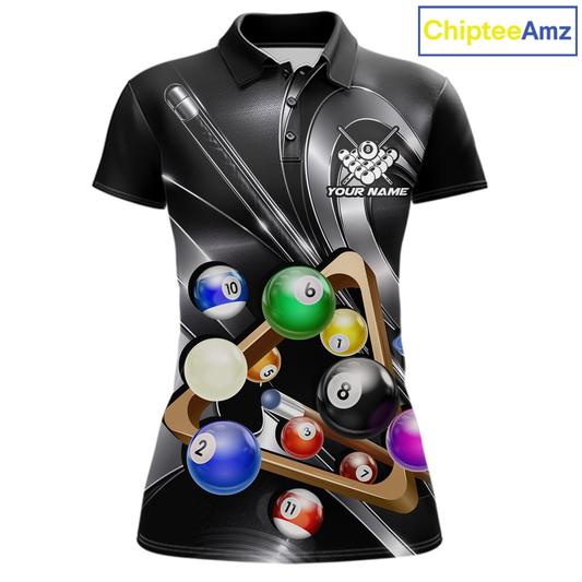 Custom Ball Pool Shirts Grey Billiard Shirt for Women Billiard Team Jersey Billiard League NNT180