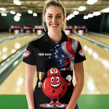 Load image into Gallery viewer, Custom Funny Bowling Jersey for Women Bowling Team Shirts Bowling Uniform Polo &amp; 1/4 Zip HNT159