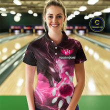Load image into Gallery viewer, Custom Dragon Bowling Shirt Pink Thunder Bowling Jersey for Men Women Team MBL82